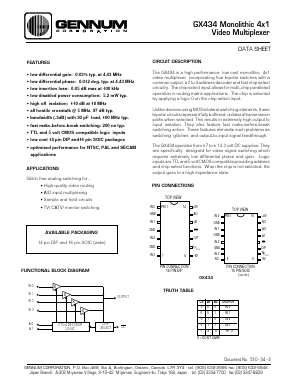 GX434 Datasheet PDF Gennum -> Semtech