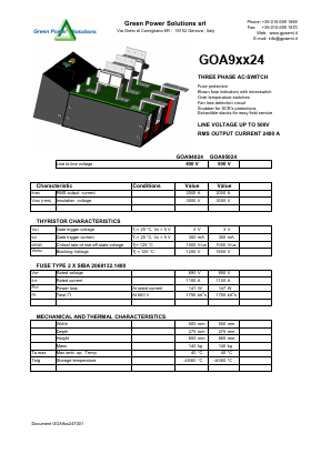 GOA94024 Datasheet PDF Green Power Semiconductors