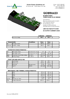 GOB94023 Datasheet PDF Green Power Semiconductors
