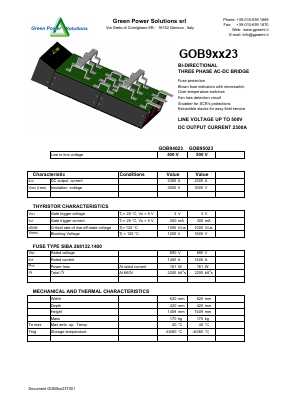 GOB95023 Datasheet PDF Green Power Semiconductors