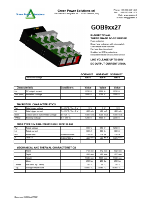 GOB94027 Datasheet PDF Green Power Semiconductors