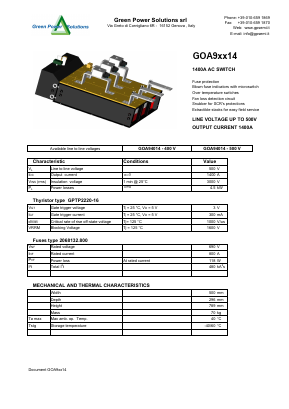 GOA94014-400V Datasheet PDF Green Power Semiconductors