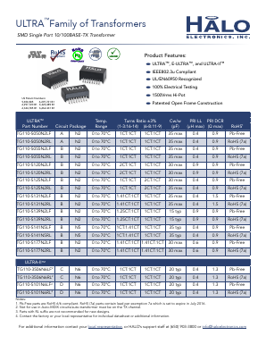 TG110-S177N2RL Datasheet PDF HALO Electronics, Inc.