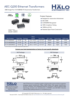 TG110-AE050N5LF Datasheet PDF HALO Electronics, Inc.