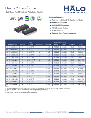 TG110-S453NXLF Datasheet PDF HALO Electronics, Inc.