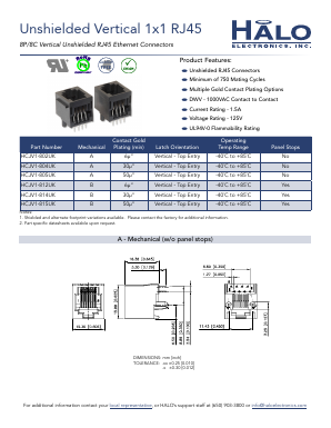 HCJV1-804UK Datasheet PDF HALO Electronics, Inc.
