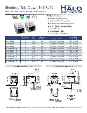 HCJ11-802SK-L11 Datasheet PDF HALO Electronics, Inc.