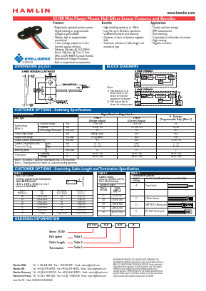 55100-2H-03-E Datasheet PDF HAMLIN Position and Movement Sensor Solutions