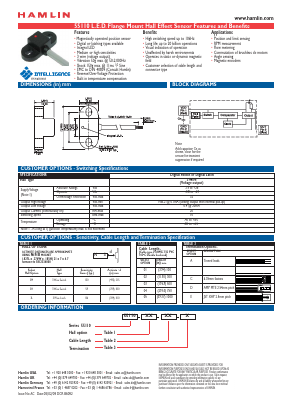 55110-3L-04-E Datasheet PDF HAMLIN Position and Movement Sensor Solutions
