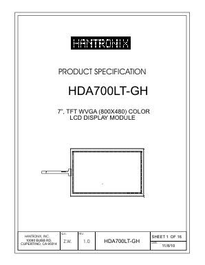 HDA700LT-GH Datasheet PDF Hantronix,Inc