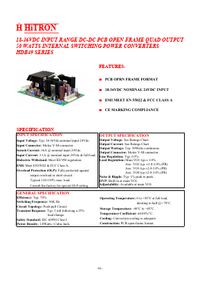 HDB49-24B-Q033IIE Datasheet PDF HITRON ELECTRONICS CORPORTION