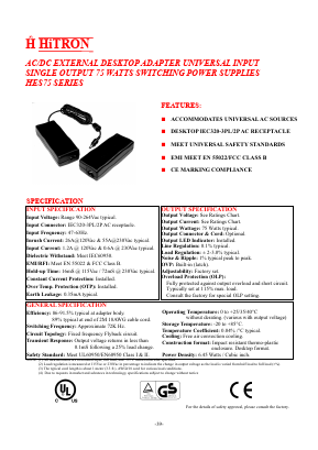 HES75-200375-8 Datasheet PDF HITRON ELECTRONICS CORPORTION