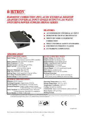 HEP103-180056 Datasheet PDF HITRON ELECTRONICS CORPORTION