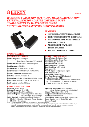 HEMP100G-S480200-8 Datasheet PDF HITRON ELECTRONICS CORPORTION