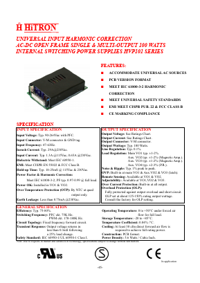 HVP101-D050K Datasheet PDF HITRON ELECTRONICS CORPORTION