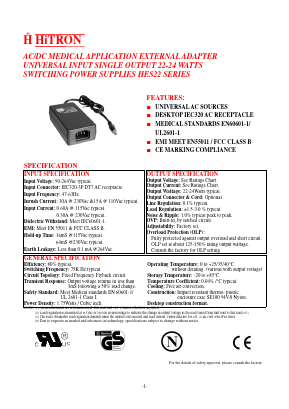 HES22 Datasheet PDF HITRON ELECTRONICS CORPORTION