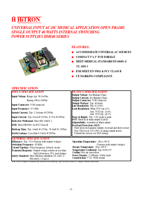 HMI40-T050KK Datasheet PDF HITRON ELECTRONICS CORPORTION