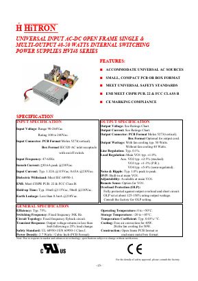 HVI48-32 Datasheet PDF HITRON ELECTRONICS CORPORTION