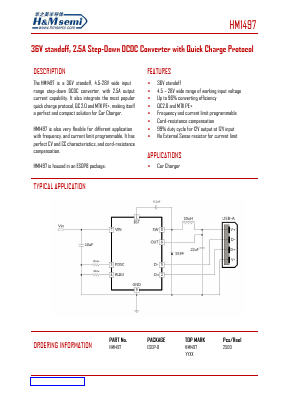 HM1497 Datasheet PDF Shenzhen Huazhimei Semiconductor Co., Ltd