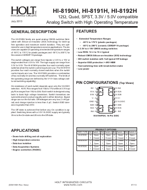 HI-8191HPSHF Datasheet PDF Holt Integrated Circuits