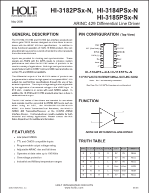 HI-3182PSI-N Datasheet PDF Holt Integrated Circuits