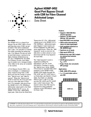 HDMP-0452 Datasheet PDF HP => Agilent Technologies