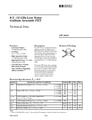 ATF-10236-TR1 Datasheet PDF HP => Agilent Technologies