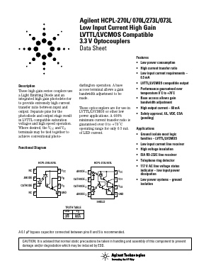 HCPL-273L Datasheet PDF HP => Agilent Technologies