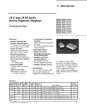 5082-5508 Datasheet PDF HP => Agilent Technologies