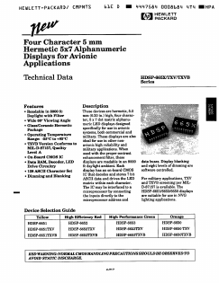 HDSP-6651TXVB Datasheet PDF HP => Agilent Technologies