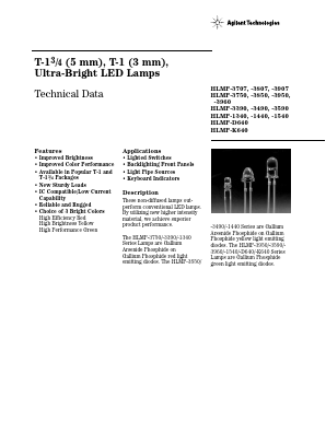HLMP-3750 Datasheet PDF HP => Agilent Technologies