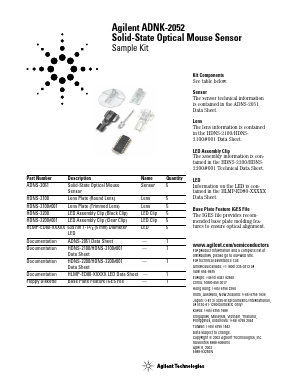 ADNK-2052 Datasheet PDF HP => Agilent Technologies