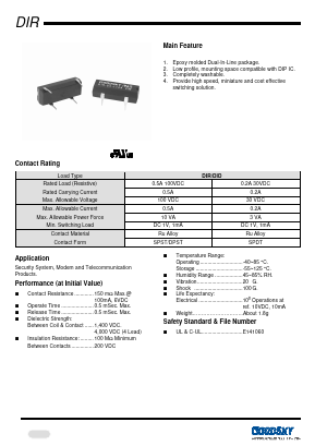 DIR-1C Datasheet PDF HuaXinAn Electronics CO.,LTD