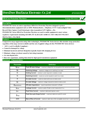 P1800SCMC Datasheet PDF HuaXinAn Electronics CO.,LTD