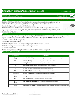 P0720ECMC Datasheet PDF HuaXinAn Electronics CO.,LTD