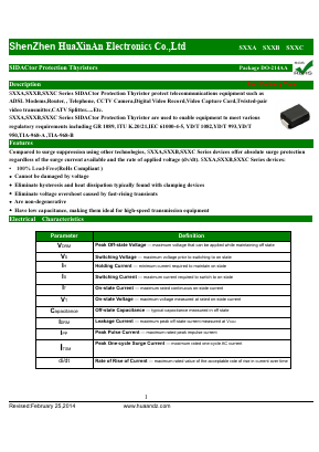 S13A Datasheet PDF HuaXinAn Electronics CO.,LTD