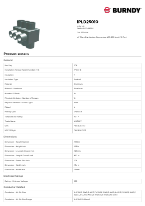 1PLD25010 Datasheet PDF Hubbell Incorporated.