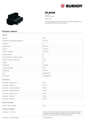 1PL6006 Datasheet PDF Hubbell Incorporated.