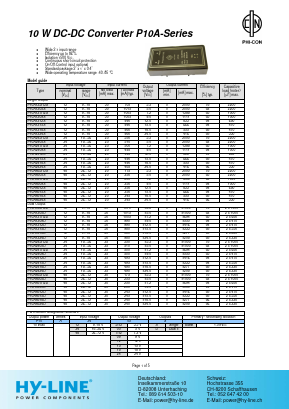 P10A1212D Datasheet PDF HY-LINE Power Components