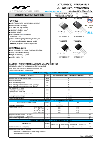 HTRI20I45CT Datasheet PDF HY ELECTRONIC CORP.