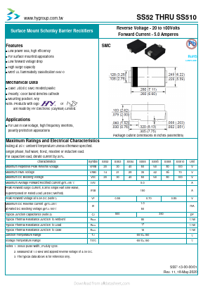 SS58 Datasheet PDF HY ELECTRONIC CORP.