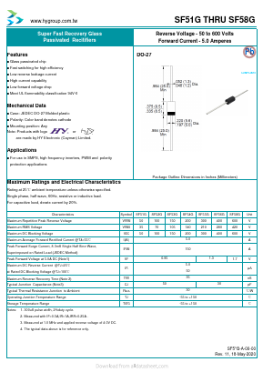 SF58G Datasheet PDF HY ELECTRONIC CORP.