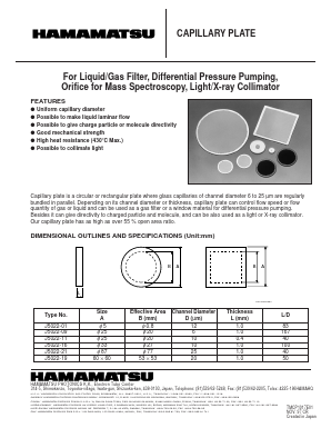 J5022-21 Datasheet PDF Hamamatsu Photonics