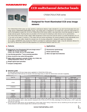 S9971-0906 Datasheet PDF Hamamatsu Photonics