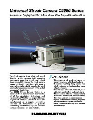 N5716 Datasheet PDF Hamamatsu Photonics