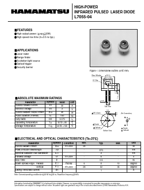 L7055-04 Datasheet PDF Hamamatsu Photonics