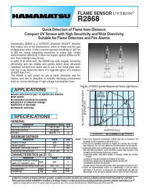R2868_08 Datasheet PDF Hamamatsu Photonics