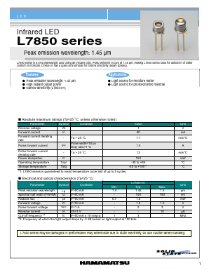 L7850-01 Datasheet PDF Hamamatsu Photonics