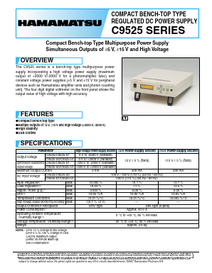 C9525-50 Datasheet PDF Hamamatsu Photonics