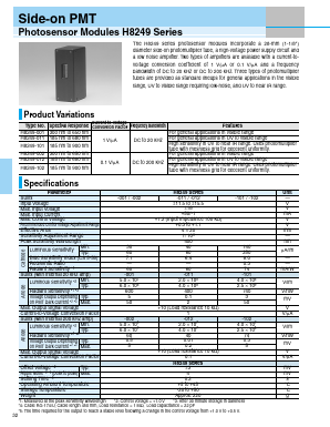 H8249-002 Datasheet PDF Hamamatsu Photonics